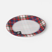 Clan MacFarlane Dress Tartan Pappteller (Schrägansicht)
