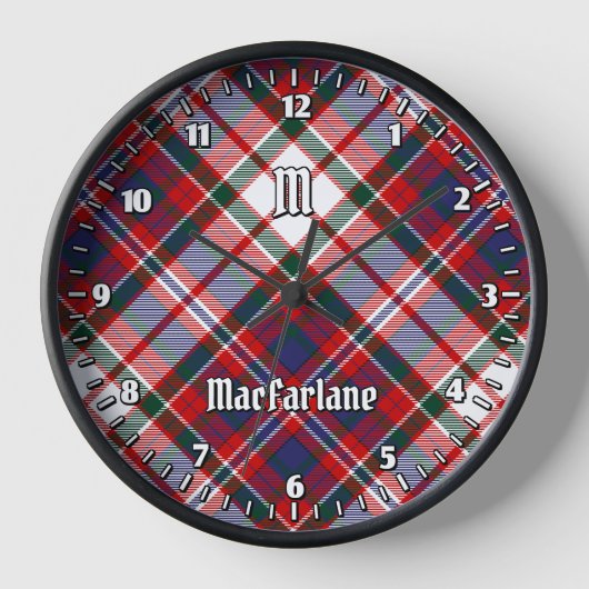 Clan MacFarlane Dress Tartan Uhr (Vorderseite)