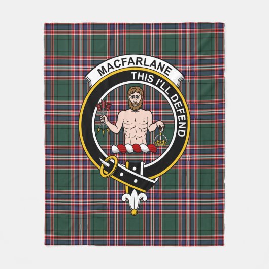 Clan MacFarlane Jagd Altes Tartan Kariert Fleecedecke (Vorderseite)