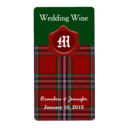 Clan MacFarlane Kariert Wedding Mini Wine Labels