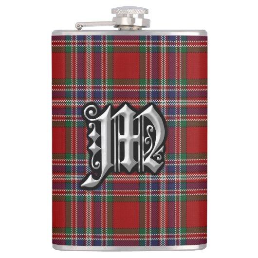 Clan MacFarlane McFarland Tartan-Flasche Flachmann (Vorderseite)