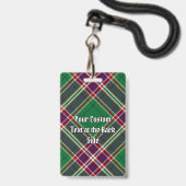 Clan MacFarlane Modern Hunting Tartan Ausweis (Rückseite mit Lanyard)