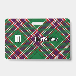Clan MacFarlane Modern Hunting Tartan Ausweis
