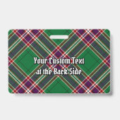 Clan MacFarlane Modern Hunting Tartan Ausweis (Rückseite)