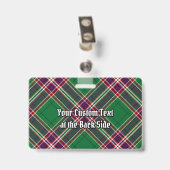 Clan MacFarlane Modern Hunting Tartan Ausweis (Rückseite mit Clip)