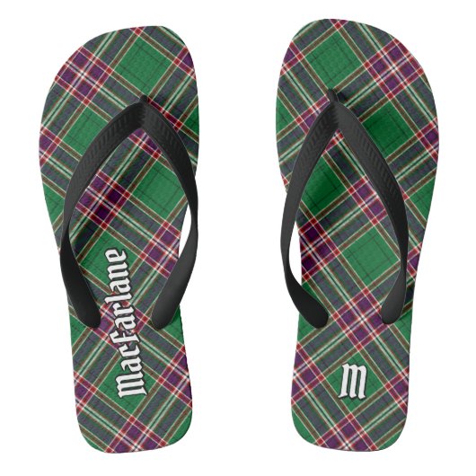 Clan MacFarlane Modern Hunting Tartan Badesandalen (Fußbett)