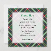 Clan MacFarlane Modern Hunting Tartan Einladung (Rückseite)