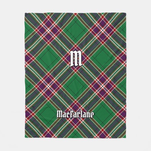 Clan MacFarlane Modern Hunting Tartan Fleecedecke (Vorderseite)
