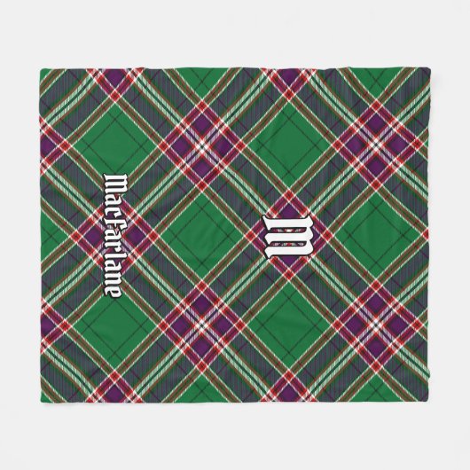 Clan MacFarlane Modern Hunting Tartan Fleecedecke (Vorderseite (Horizontal))