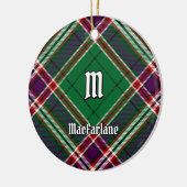 Clan MacFarlane Modern Hunting Tartan Keramik Ornament (Links)
