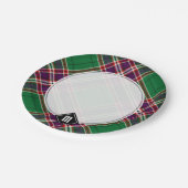 Clan MacFarlane Modern Hunting Tartan Pappteller (Schrägansicht)