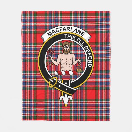 Clan MacFarlane Modern Tartan Kariert Fleecedecke (Vorderseite)