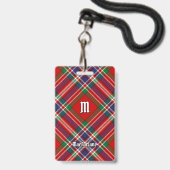 Clan MacFarlane Red Tartan Ausweis (Vorderseite mit Lanyard)