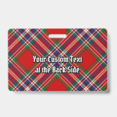 Clan MacFarlane Red Tartan Ausweis (Rückseite)
