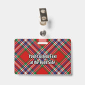 Clan MacFarlane Red Tartan Ausweis (Rückseite mit Clip)
