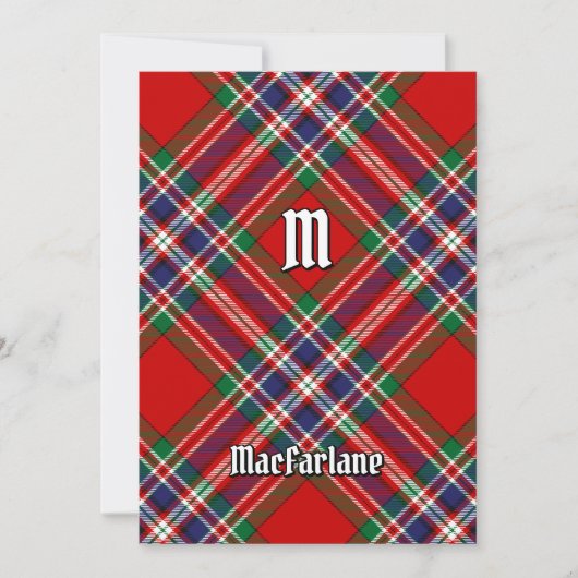 Clan MacFarlane Red Tartan Einladung (Vorderseite)