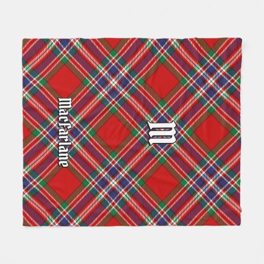 Clan MacFarlane Red Tartan Fleecedecke (Vorderseite (Horizontal))