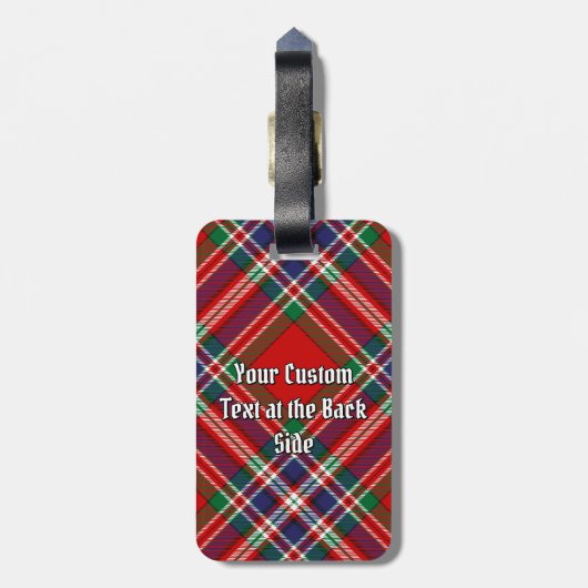 Clan MacFarlane Red Tartan Gepäckanhänger (Rückseite vertikal)
