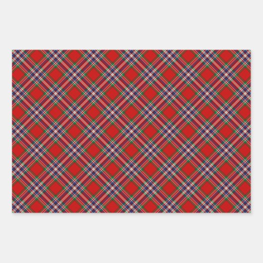 Clan MacFarlane Red Tartan Geschenkpapier Set (Vorderseite 2)