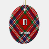 Clan MacFarlane Red Tartan Keramik Ornament (Rechts)