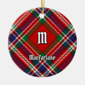 Clan MacFarlane Red Tartan Keramik Ornament (Vorne)
