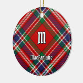 Clan MacFarlane Red Tartan Keramik Ornament (Links)