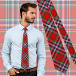 Clan MacFarlane Red Tartan Krawatte<br><div class="desc">Clan MacFarlane traditioneller roter Tartan mit modernen Farben. Nahtloses Muster. Benutzerdefiniertes Monogramm.</div>