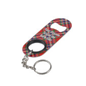 Clan MacFarlane Red Tartan Mini Flaschenöffner (Rückseite Schrägansicht)
