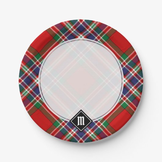 Clan MacFarlane Red Tartan Pappteller (Vorderseite)