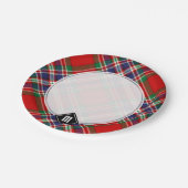 Clan MacFarlane Red Tartan Pappteller (Schrägansicht)