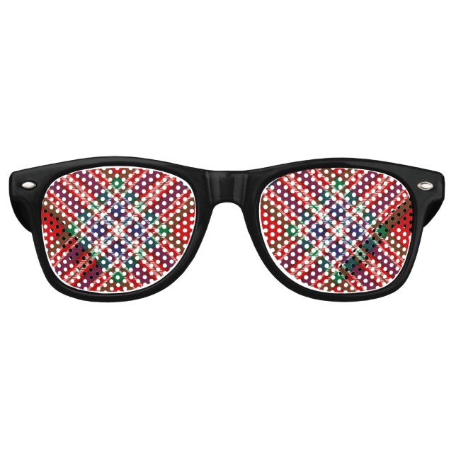 Clan MacFarlane Red Tartan Partybrille (Vorderseite)