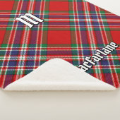 Clan MacFarlane Red Tartan Sherpadecke (3/4)
