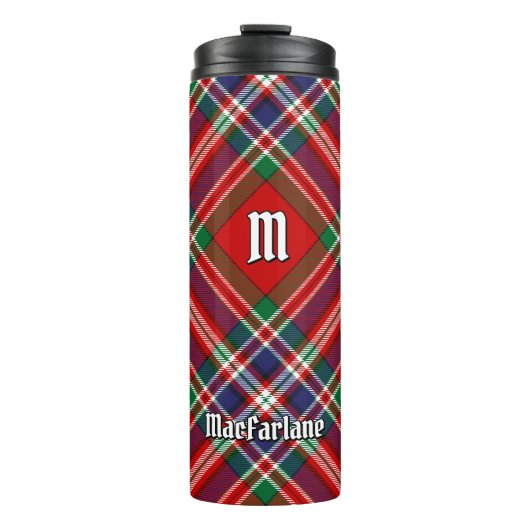 Clan MacFarlane Red Tartan Thermosbecher (Vorderseite)