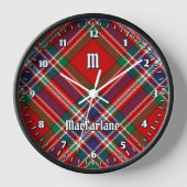 Clan MacFarlane Red Tartan Uhr (Vorderseite)