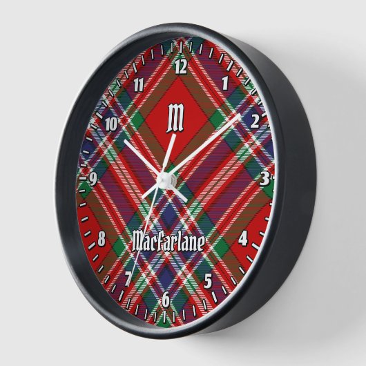 Clan MacFarlane Red Tartan Uhr (Winkel)