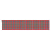 Clan MacFarlane Red und Royal Blue Scottish Tartan Kurzer Tischläufer (Horizontal)