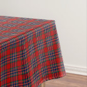 Clan MacFarlane Red und Royal Blue Scottish Tartan Tischdecke (Beispiel)