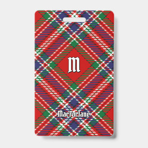Clan MacFarlane Roter Tartan Ausweis