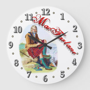 Clan MacFarlane Scottish Dream Clock Große Wanduhr