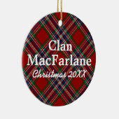 Clan MacFarlane ScottishTartan Keramik Ornament (Rechts)