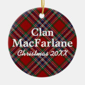 Clan MacFarlane ScottishTartan Keramik Ornament (Vorne)