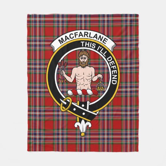 Clan MacFarlane Tartan Kariert Fleecedecke (Vorderseite)