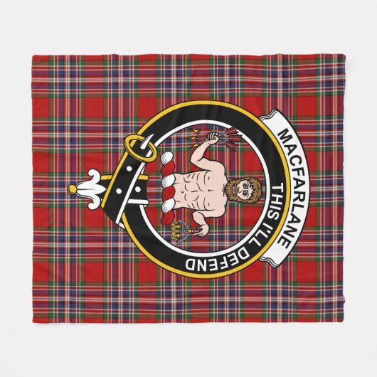 Clan MacFarlane Tartan Kariert Fleecedecke (Vorderseite (Horizontal))