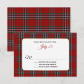 Clan MacFarlane Tartan Karierte Wedding RSVP Card Karte (Vorne/Hinten)