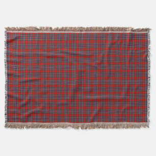 Clan MacFarlane Tartan Rot und Blau Schottisches K Decke