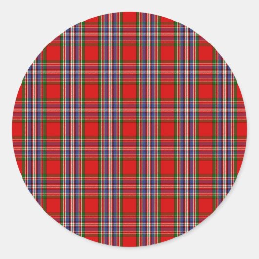 Clan MacFarlane Tartan Runder Aufkleber (Vorderseite)