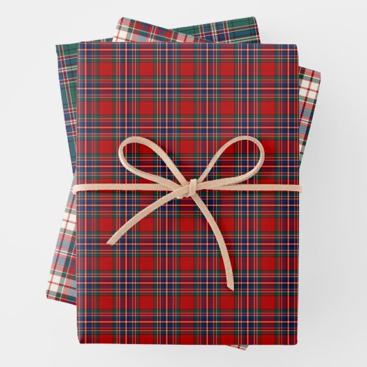 Clan MacFarlane Tartan Variationen Geschenkpapier Set (Beispiel)