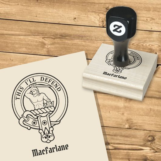 Clan MacFarlane Wappen Gumber Briefmarke Gummistempel