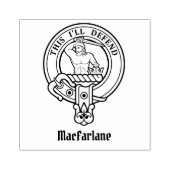 Clan MacFarlane Wappen Gumber Briefmarke Gummistempel (Prägung)