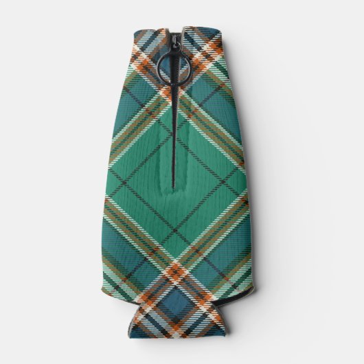 Clan MacFarlane Wappen über antikes Jagdtartan Flaschenkühler (Rückseite)